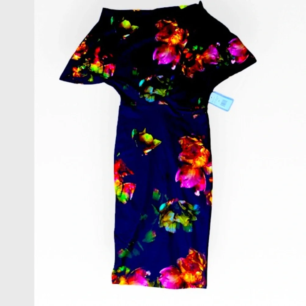 Alexia Admor Enchanted Garden Scuba Sheath Dress XS